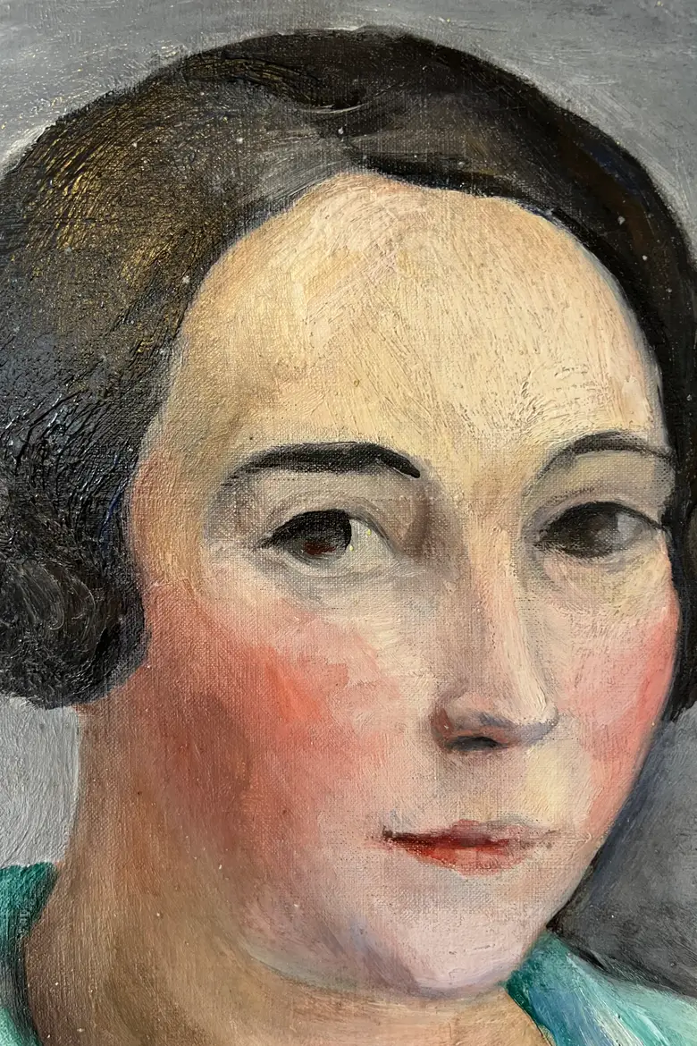 Ancien portrait de femme des années 40