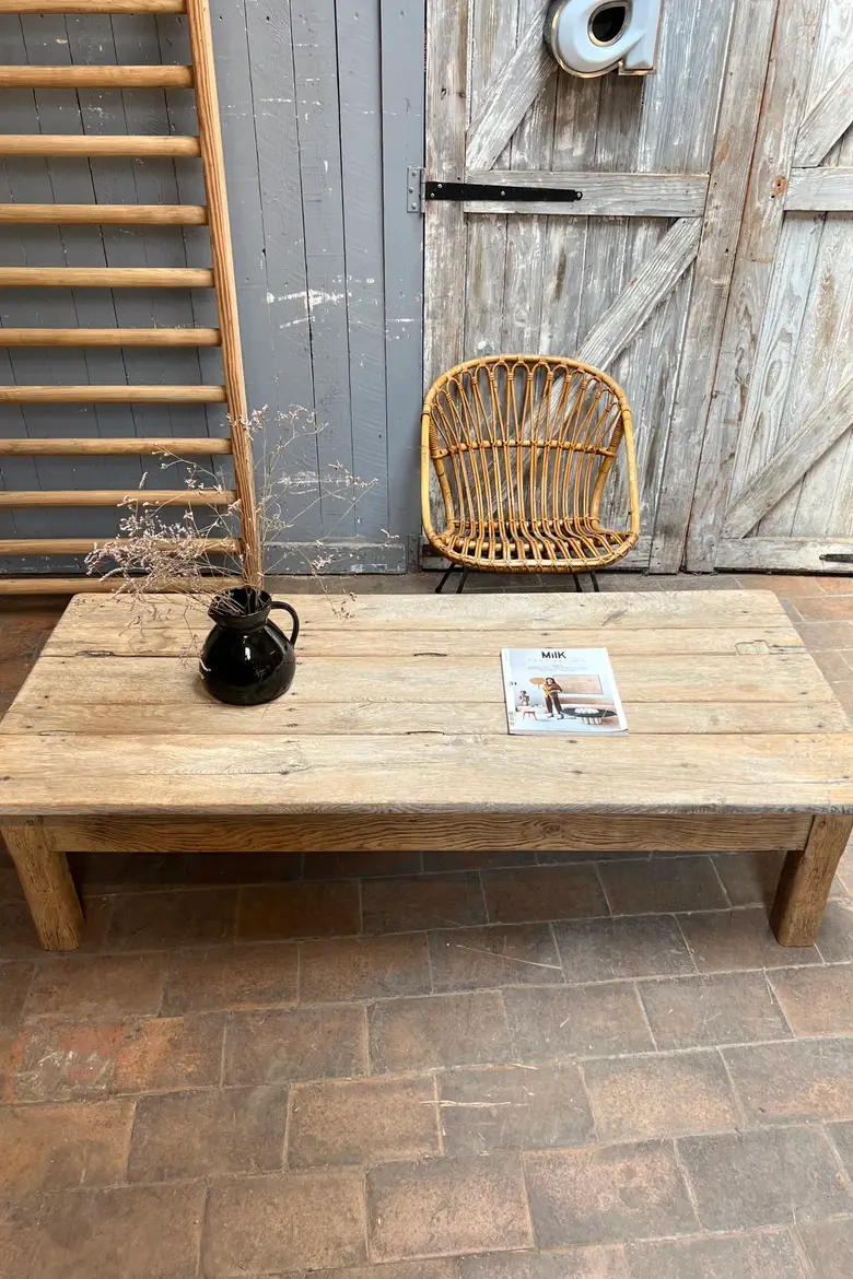 Table basse en chêne fin 19ème