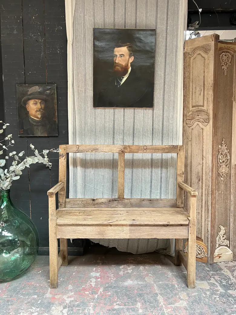 Banc d’église en chêne 18ème