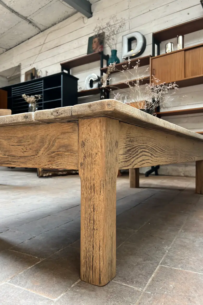 Table basse en chêne fin 19ème