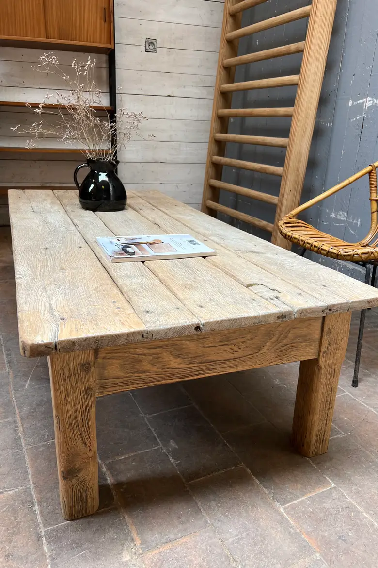 Table basse en chêne fin 19ème