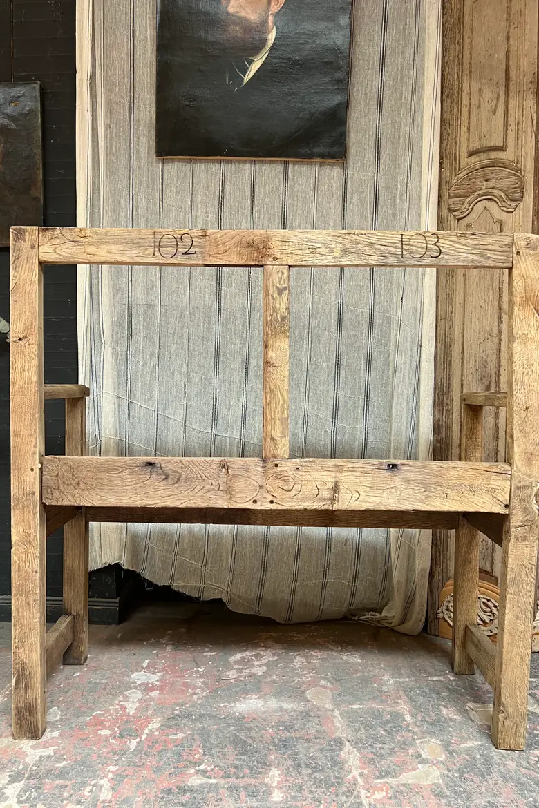 Banc d’église en chêne 18ème