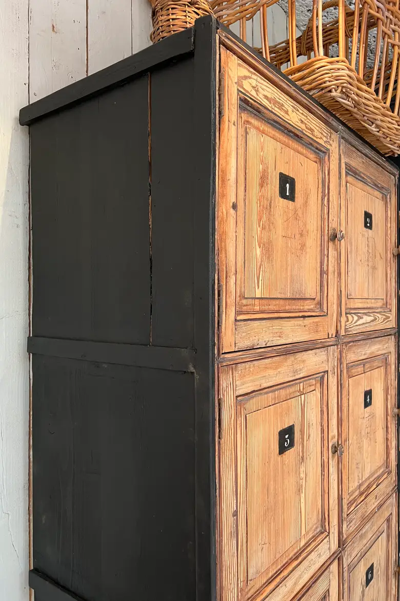Ancien meuble de rangement administratif en sapin Début XXème
