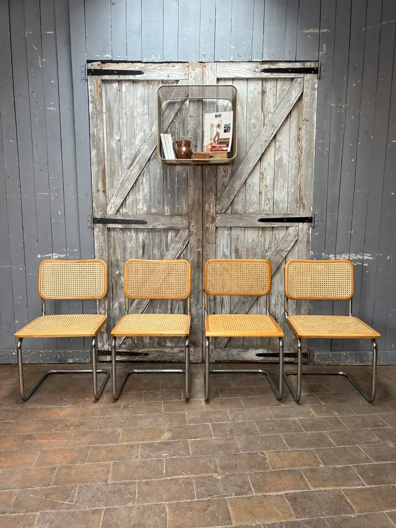 4 chaises Breuer Cesca B32