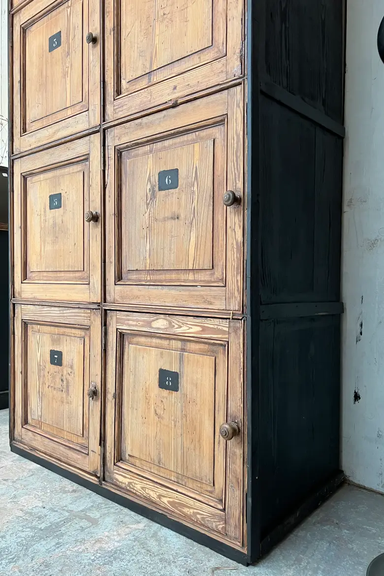 Ancien meuble de rangement administratif en sapin Début XXème