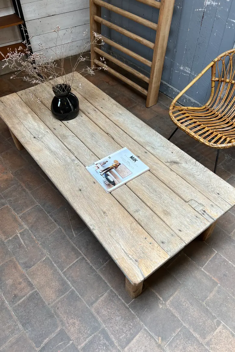 Table basse en chêne fin 19ème