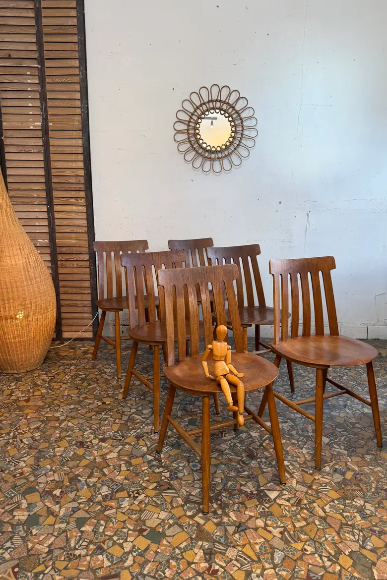 6 chaises en teck – Jan Hallberg pour Edsby Verken — 6 chaises en teck – Jan Hallberg pour Edsby Verken