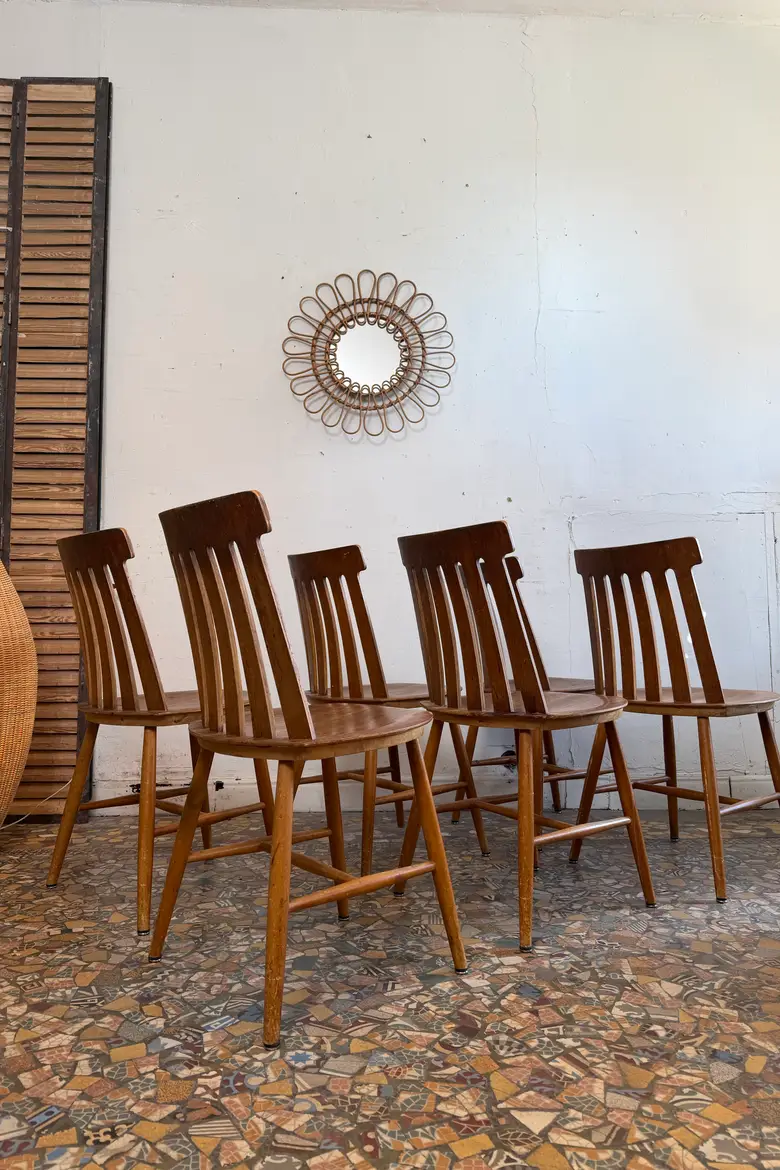 6 chaises en teck – Jan Hallberg pour Edsby Verken — 6 chaises en teck – Jan Hallberg pour Edsby Verken