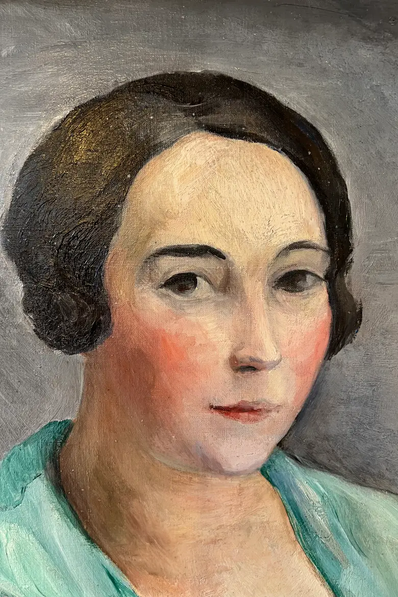 Ancien portrait de femme des années 40