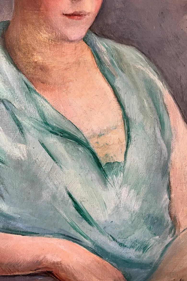 Ancien portrait de femme des années 40