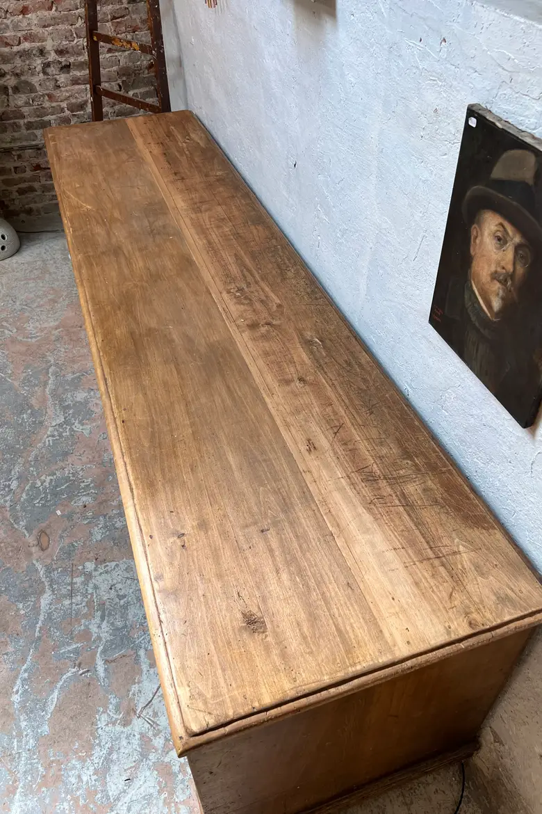Ancien meuble de mercerie avec boîtes de rangement Début XXème