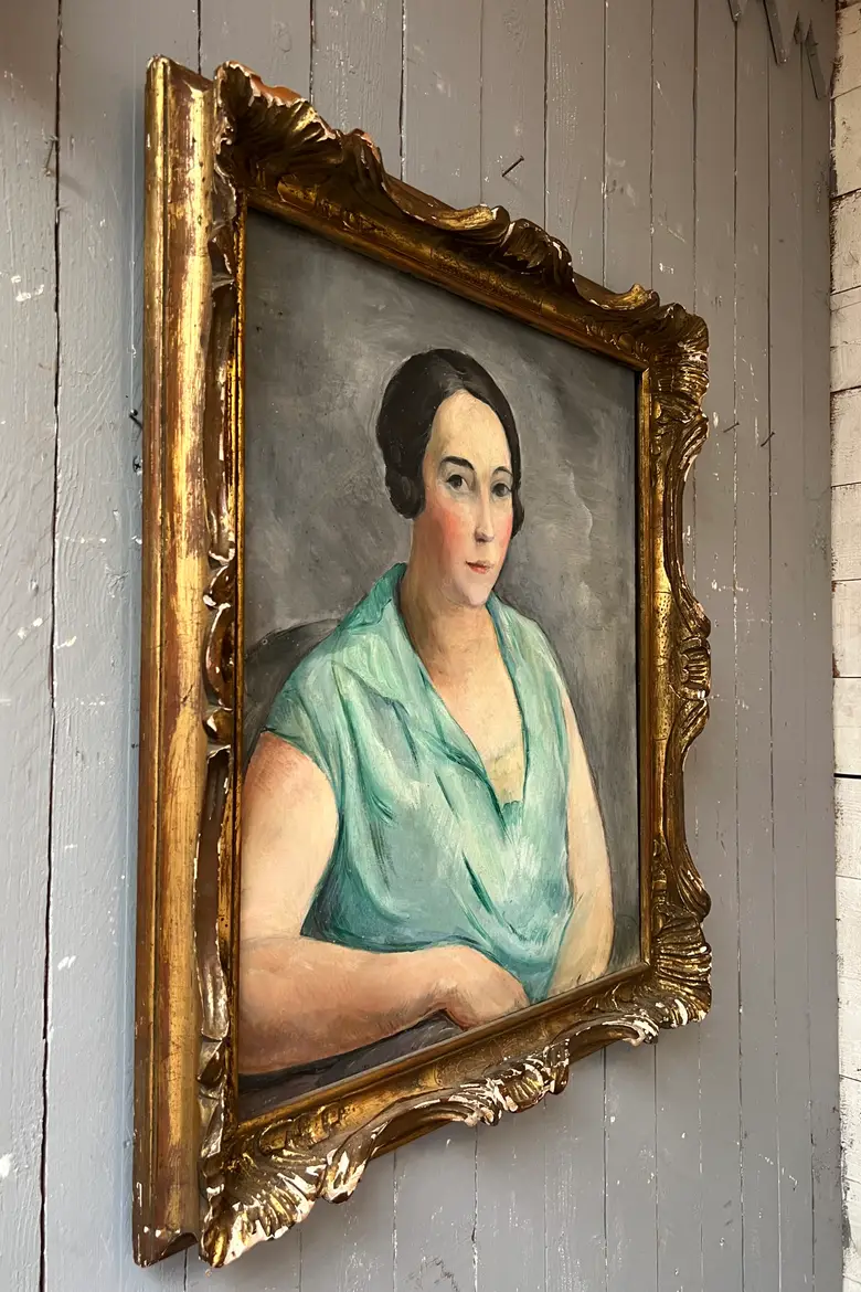 Ancien portrait de femme des années 40