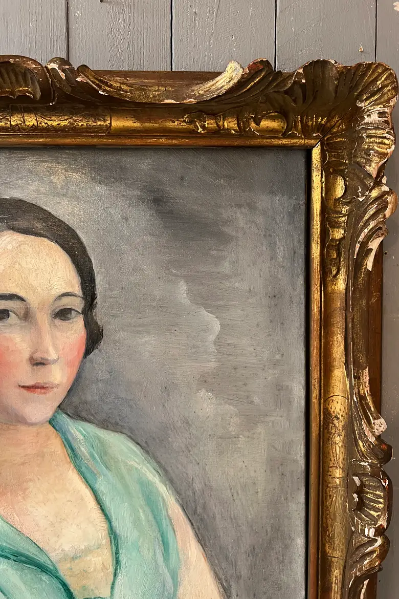 Ancien portrait de femme des années 40