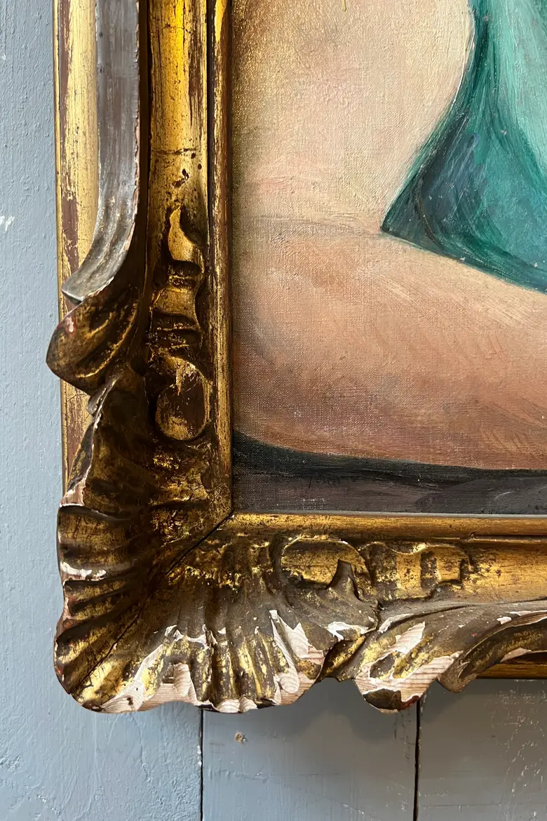 Ancien portrait de femme des années 40