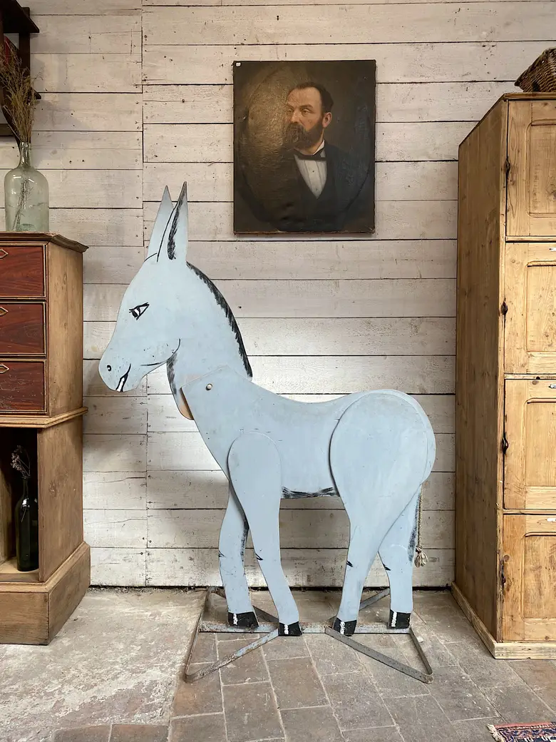 Ancien Âne de kermesse - Art populaire