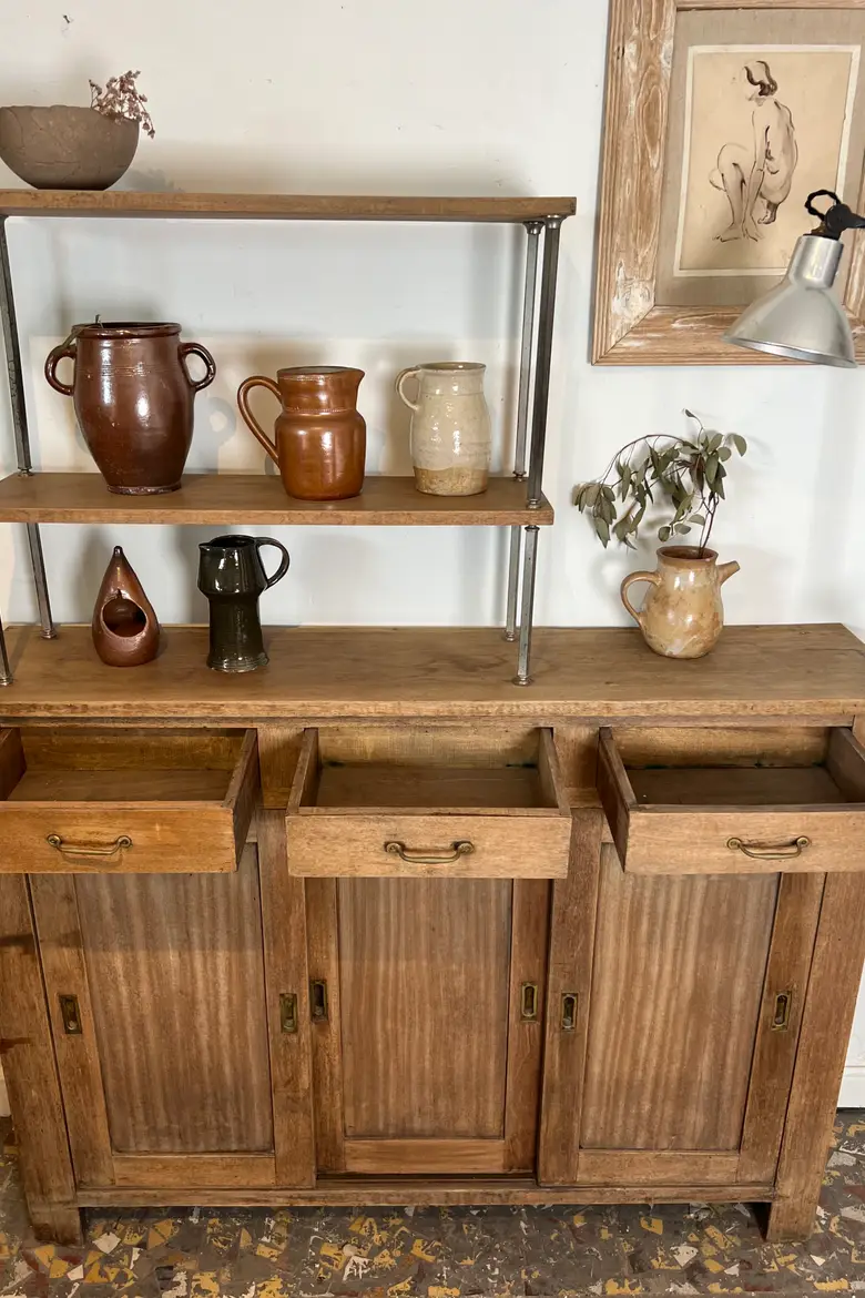 Ancien arrière de comptoir en acajou