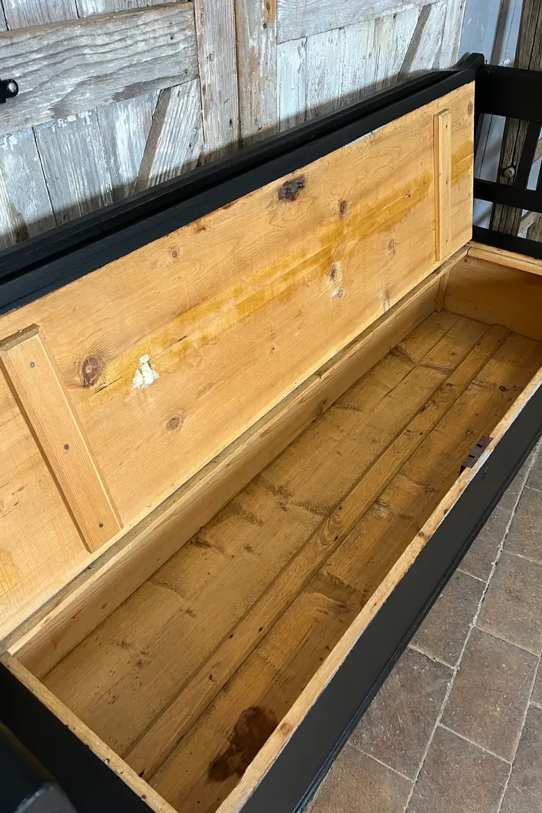 Ancien banc coffre campagnard