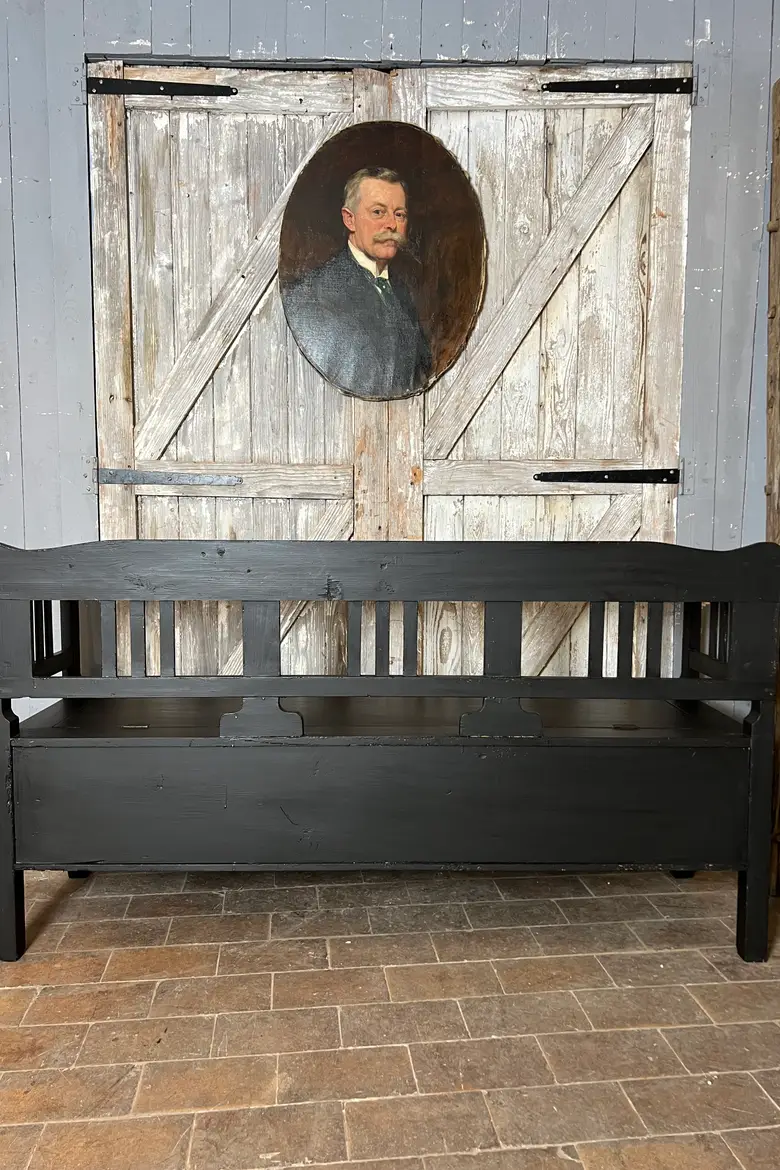 Ancien banc coffre campagnard