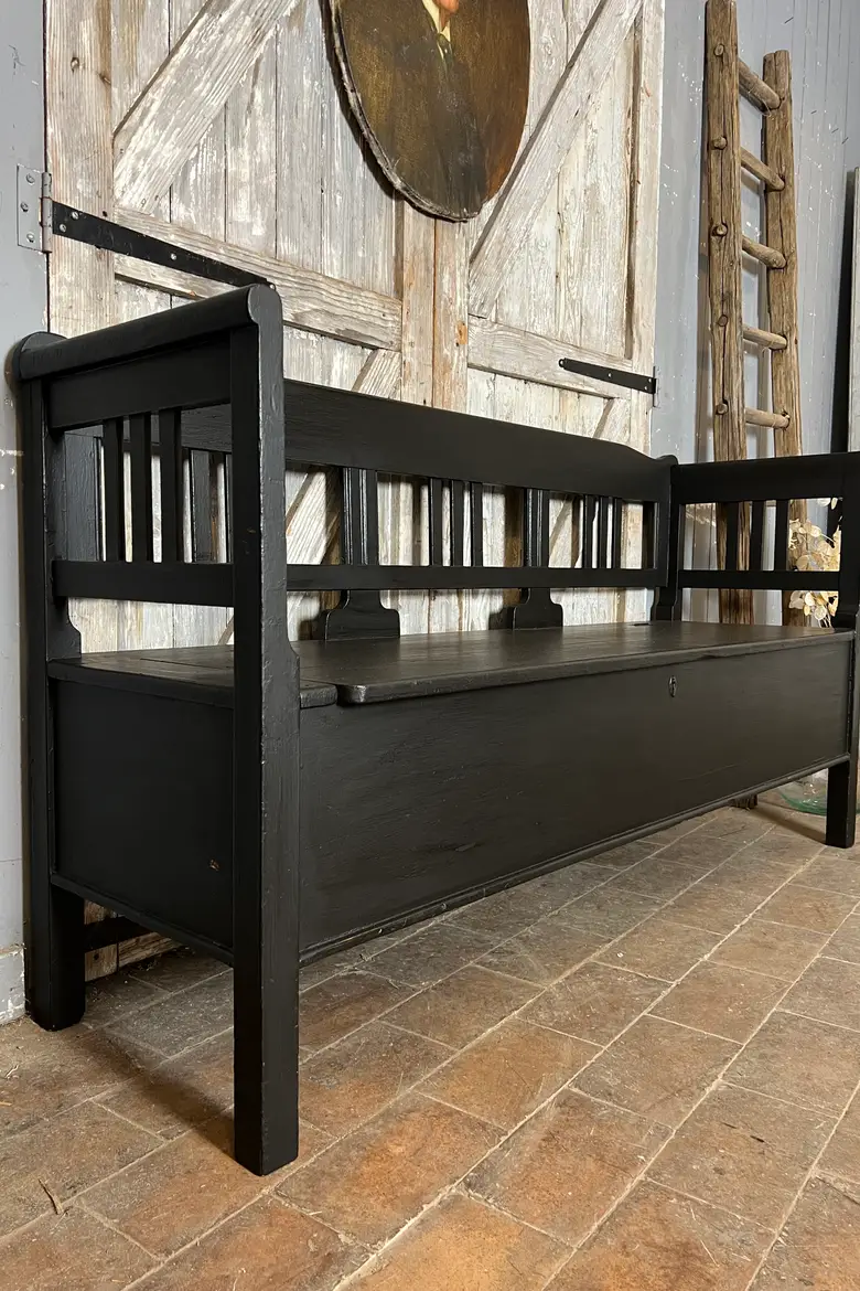 Ancien banc coffre campagnard