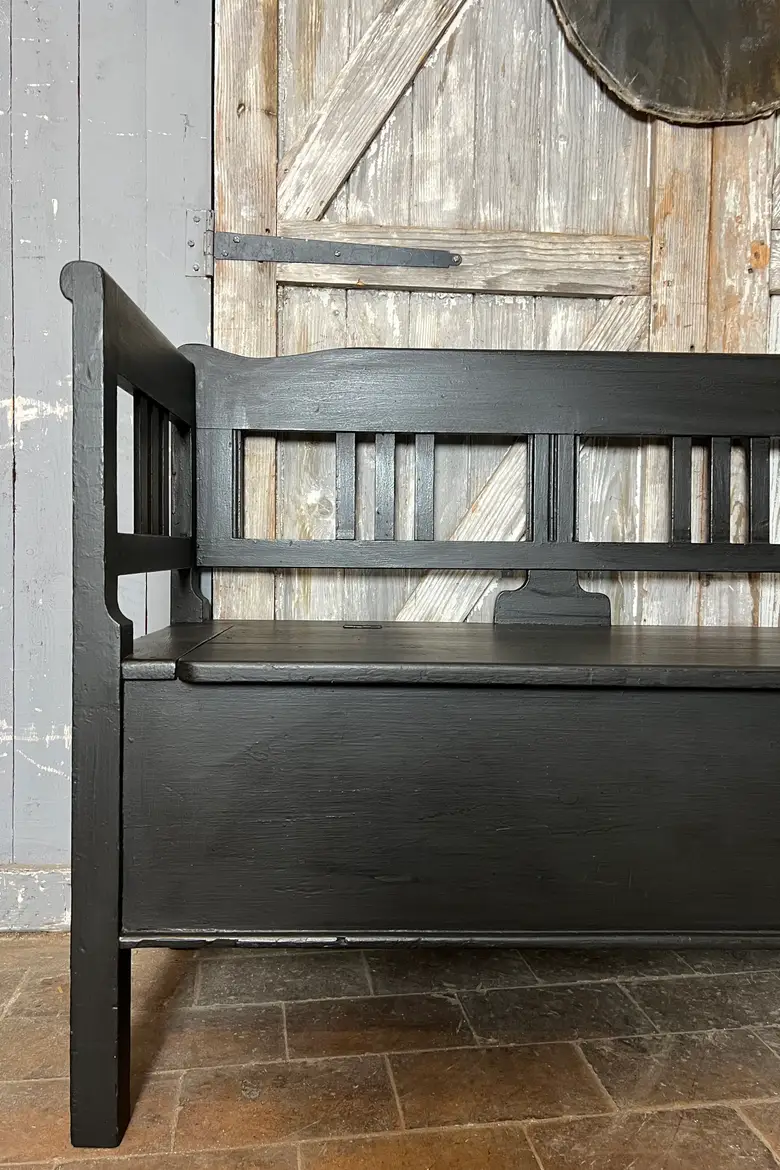 Ancien banc coffre campagnard