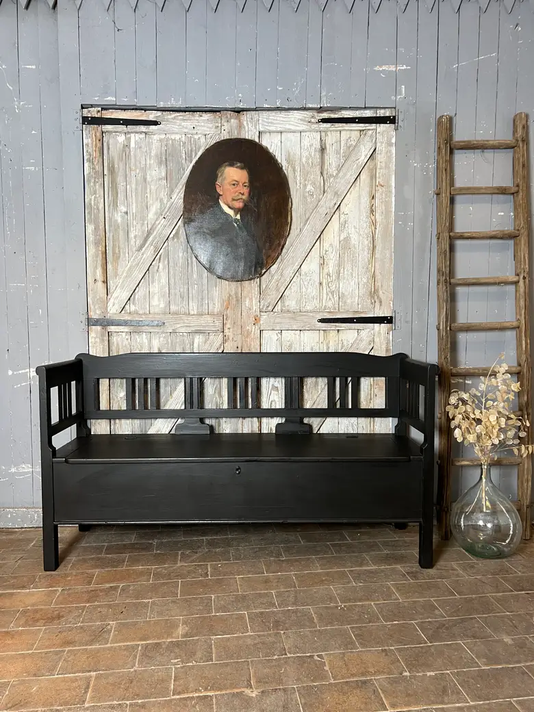 Ancien banc coffre campagnard