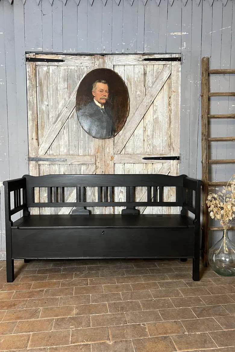 Ancien banc coffre campagnard