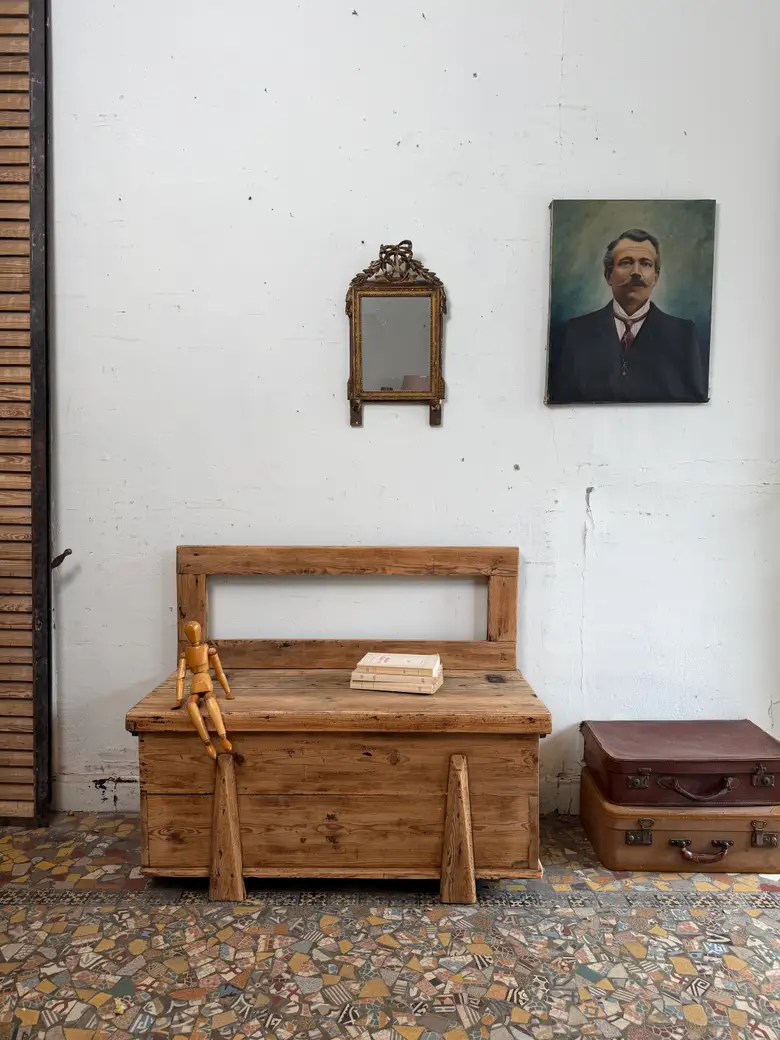 Ancien banc coffre - Début XXème