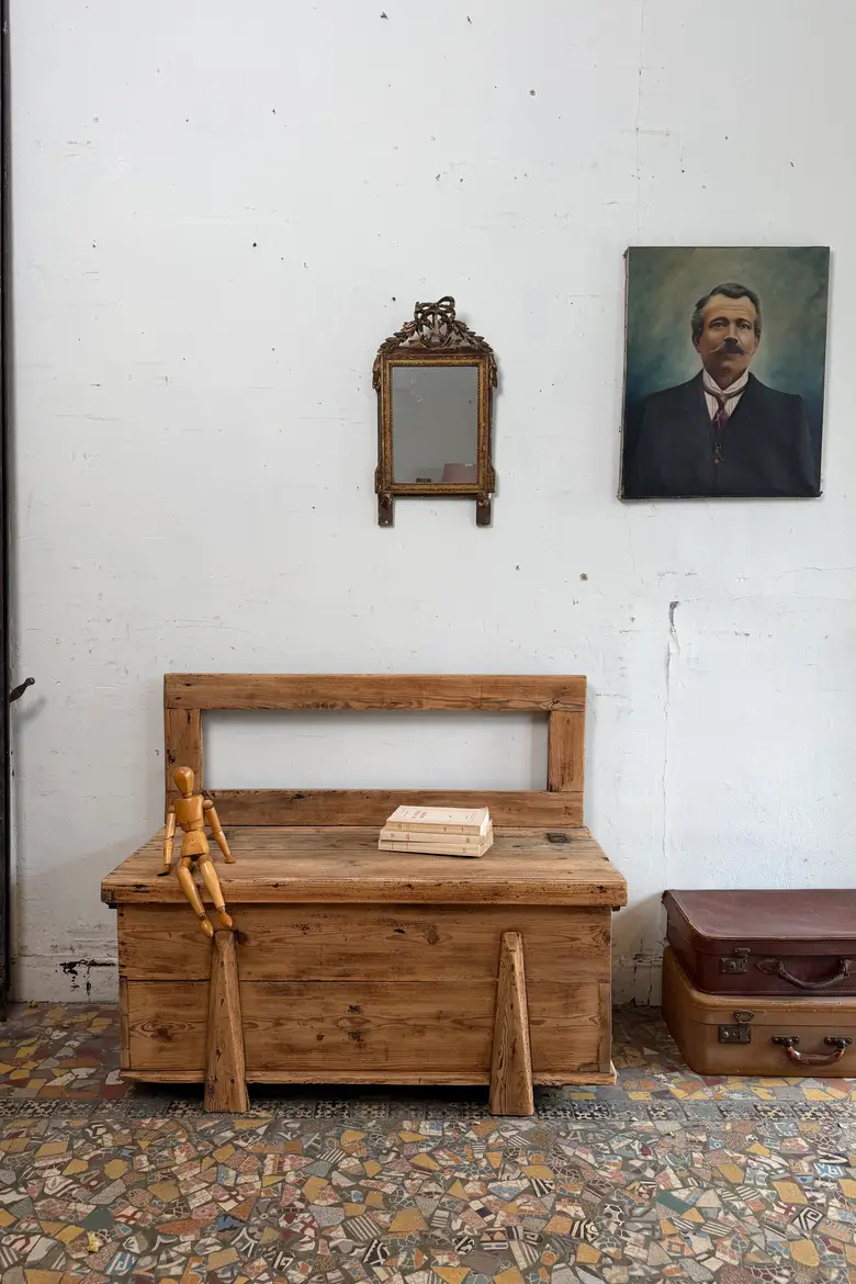 Ancien banc coffre - Début XXème