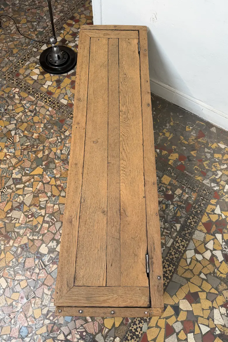 Ancien banc coffre en chêne