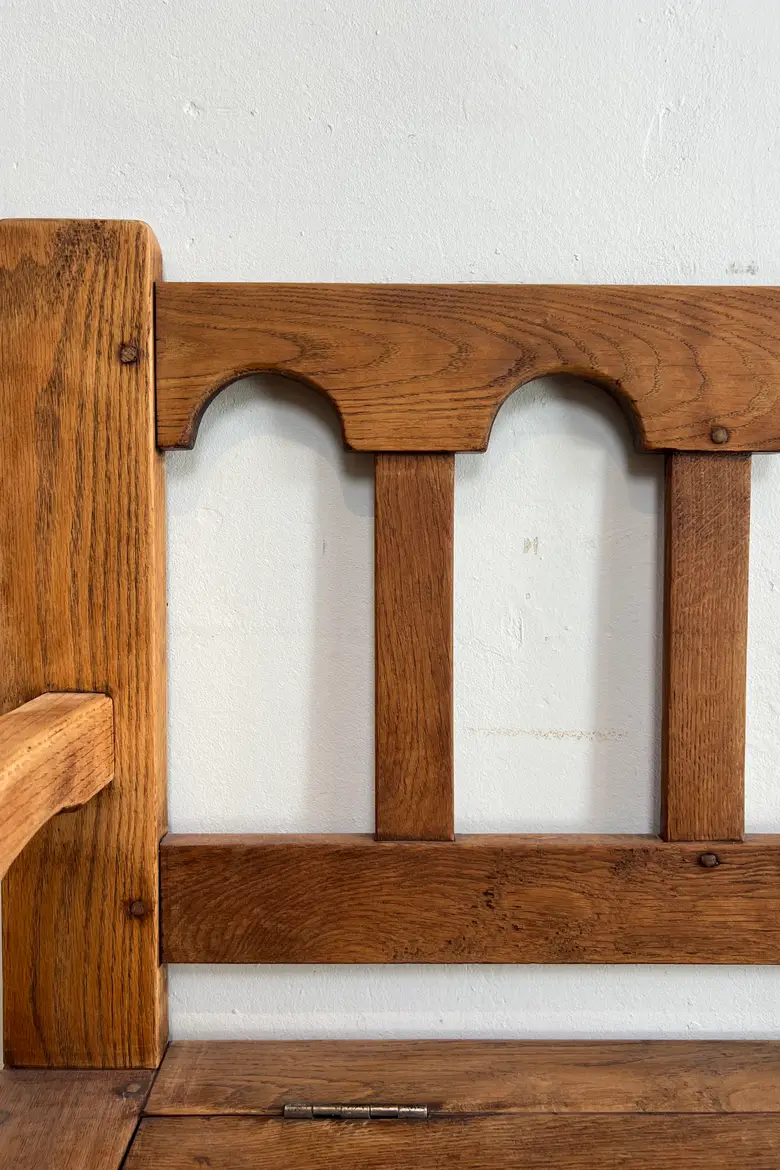 Ancien banc coffre en chêne