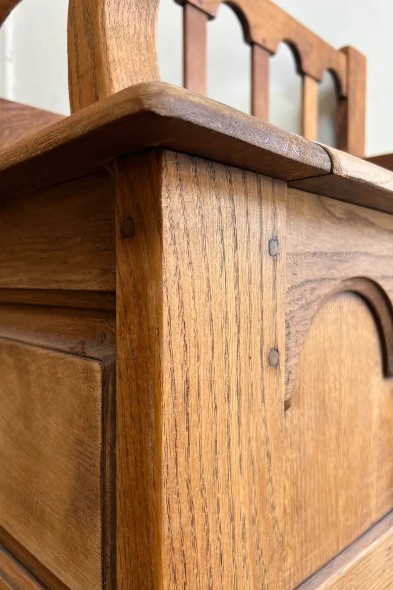 Ancien banc coffre en chêne