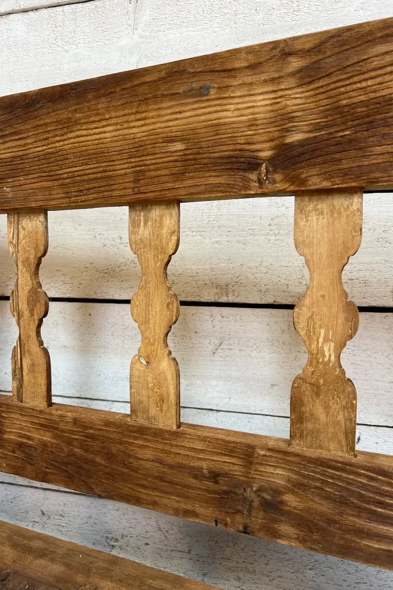 Ancien banc coffre en sapin début XXe siècle