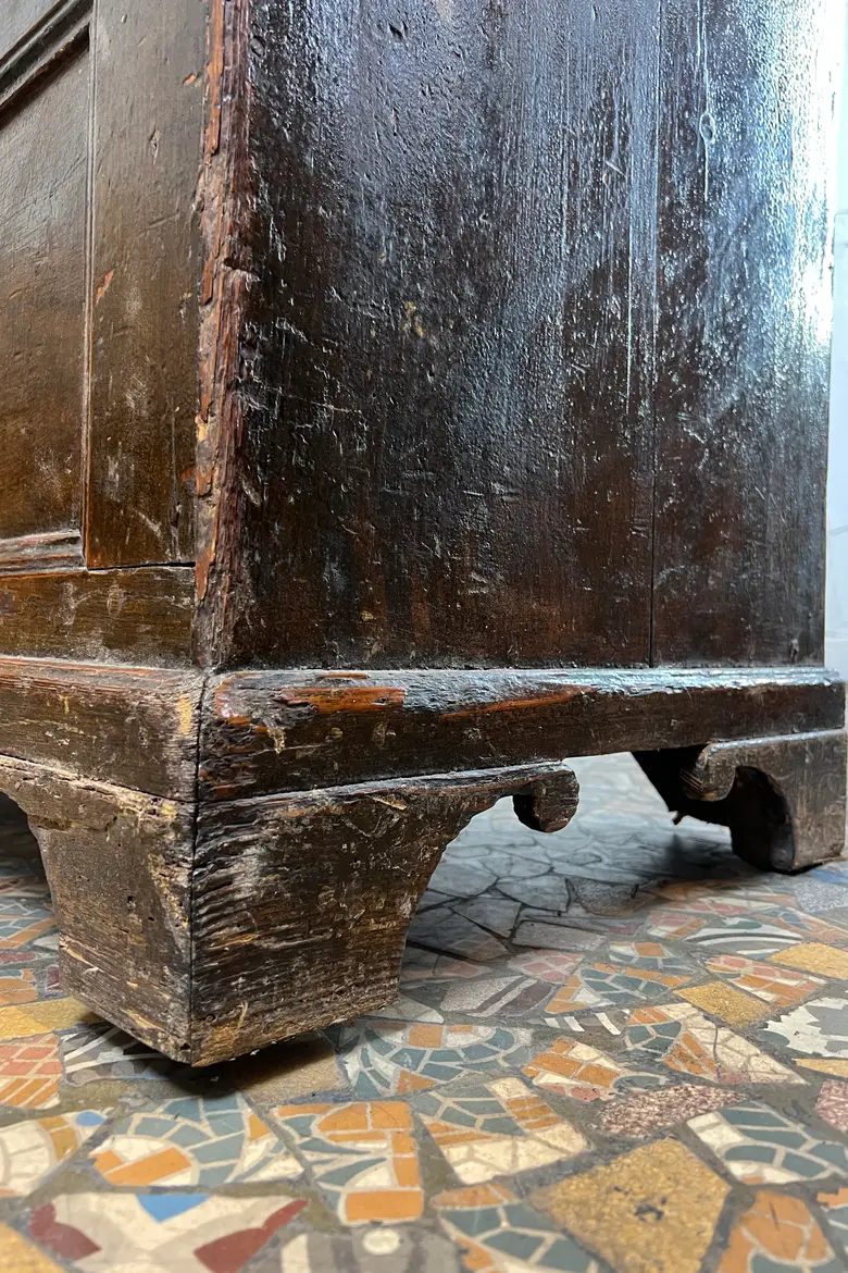Ancien banc coffre en sapin – fin XIXe