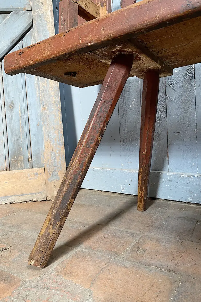 Ancien banc de bistrot italien en bois Début XXème