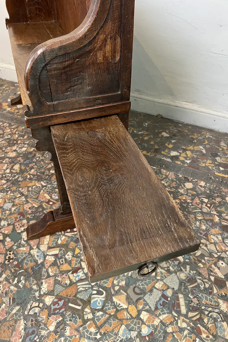 Ancien banc de communauté en chêne – XIXe siècle