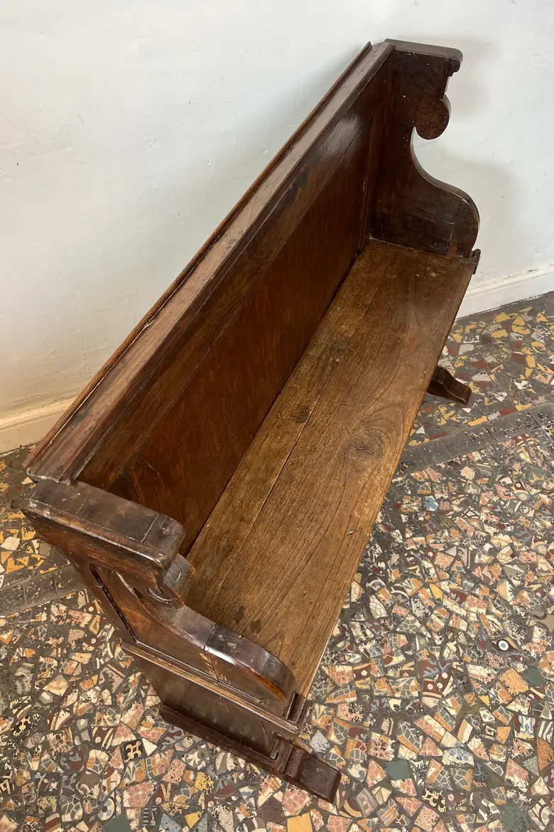Ancien banc de communauté en chêne – XIXe siècle