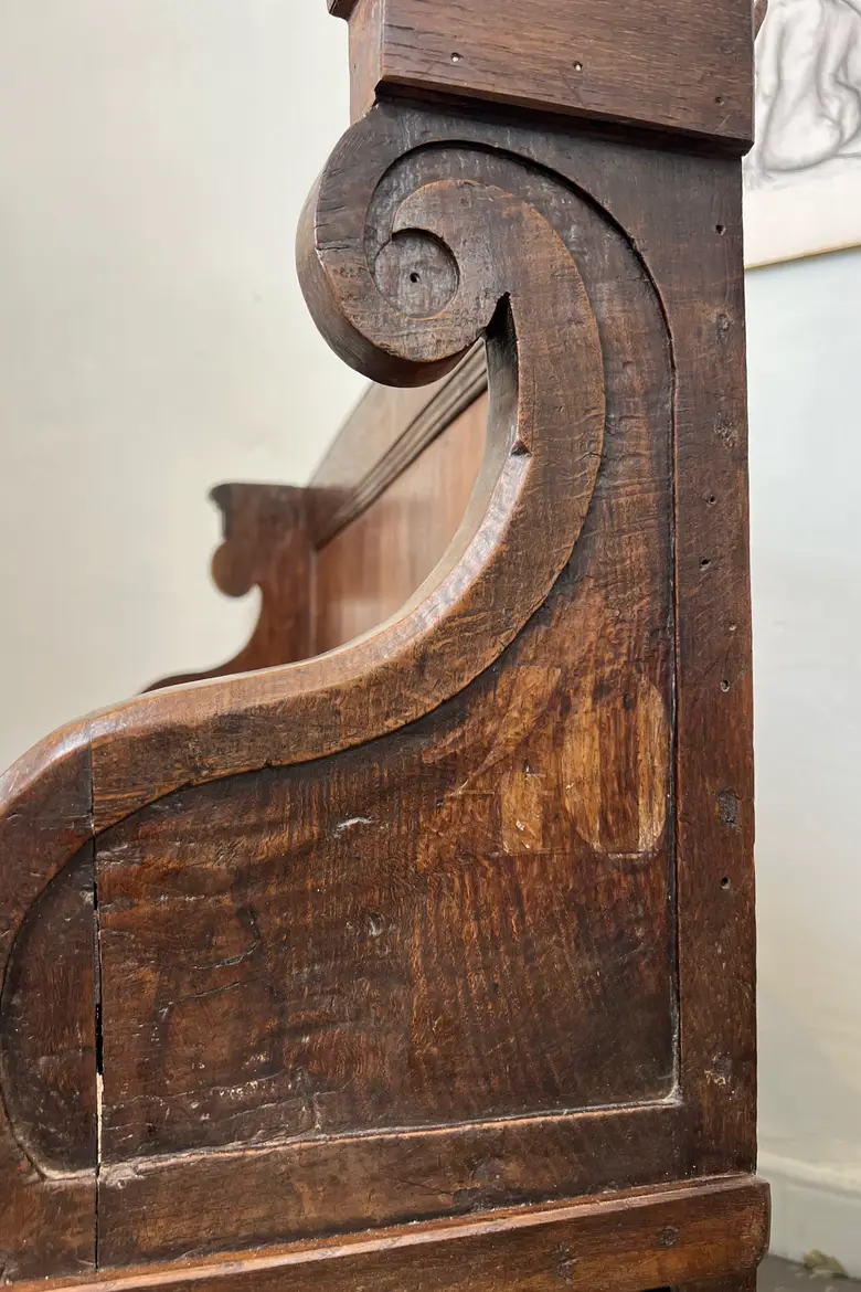 Ancien banc de communauté en chêne – XIXe siècle