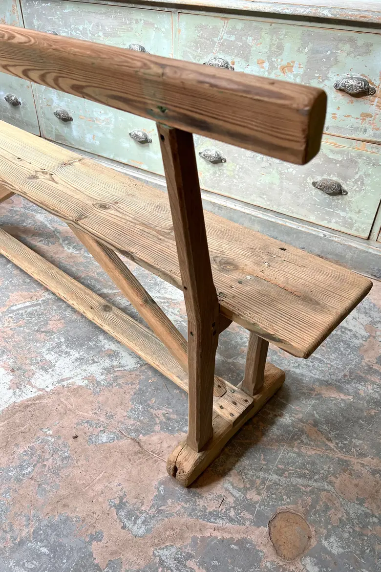 Ancien banc d’école en sapin Début XXème
