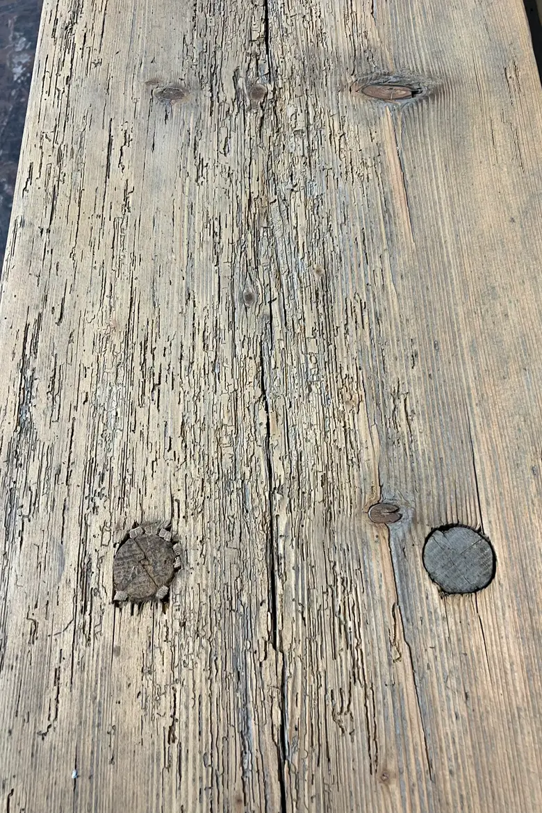 Ancien banc d’estaminet en sapin