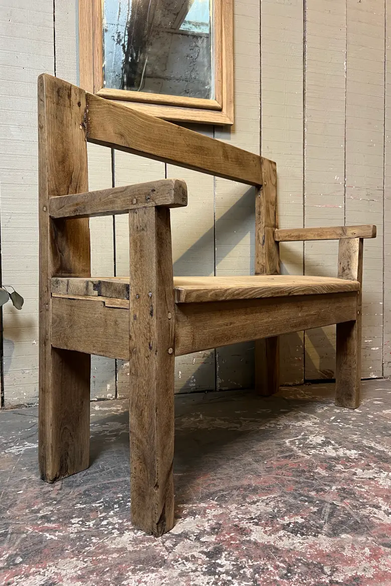 Ancien banc en chêne