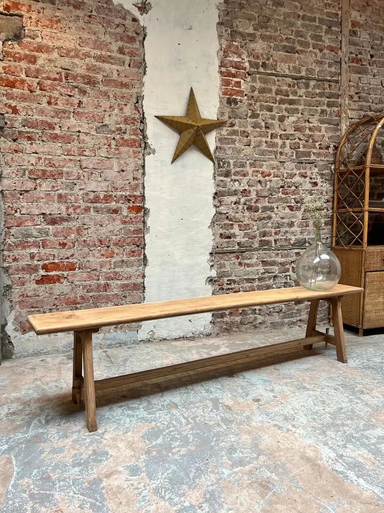 Ancien banc en chêne Début XXème