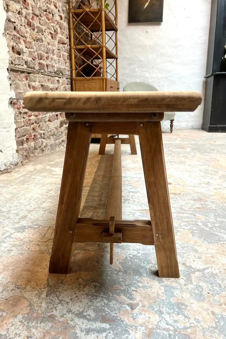 Ancien banc en chêne Début XXème