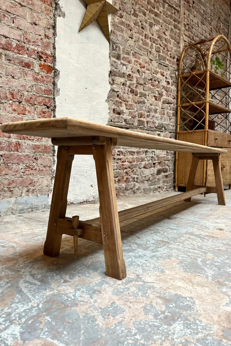 Ancien banc en chêne Début XXème