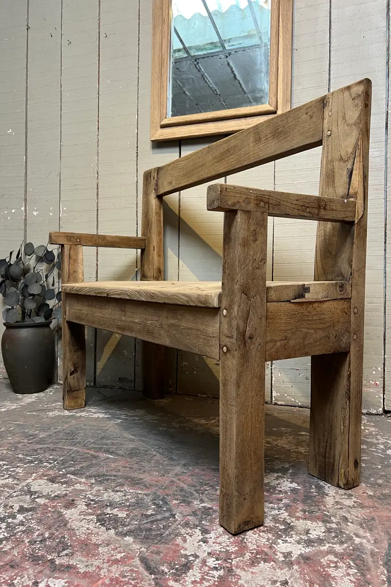 Ancien banc en chêne