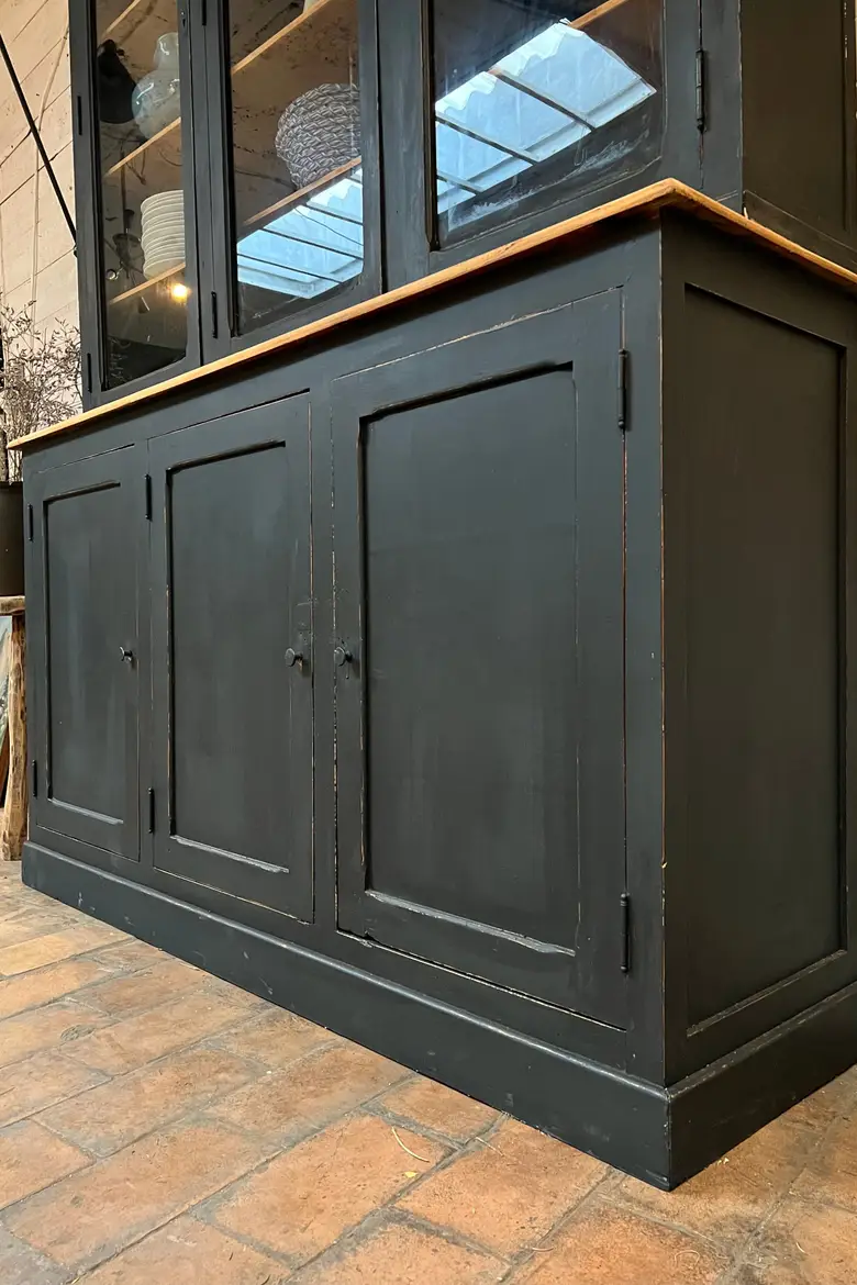 Ancien buffet deux corps d’école en sapin Début XXème
