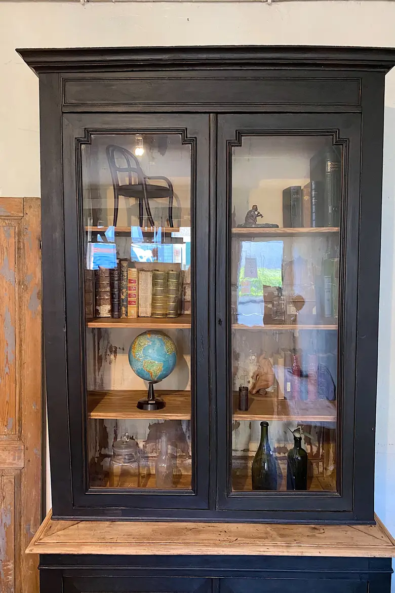 Ancien buffet deux corps en bois Début XXème