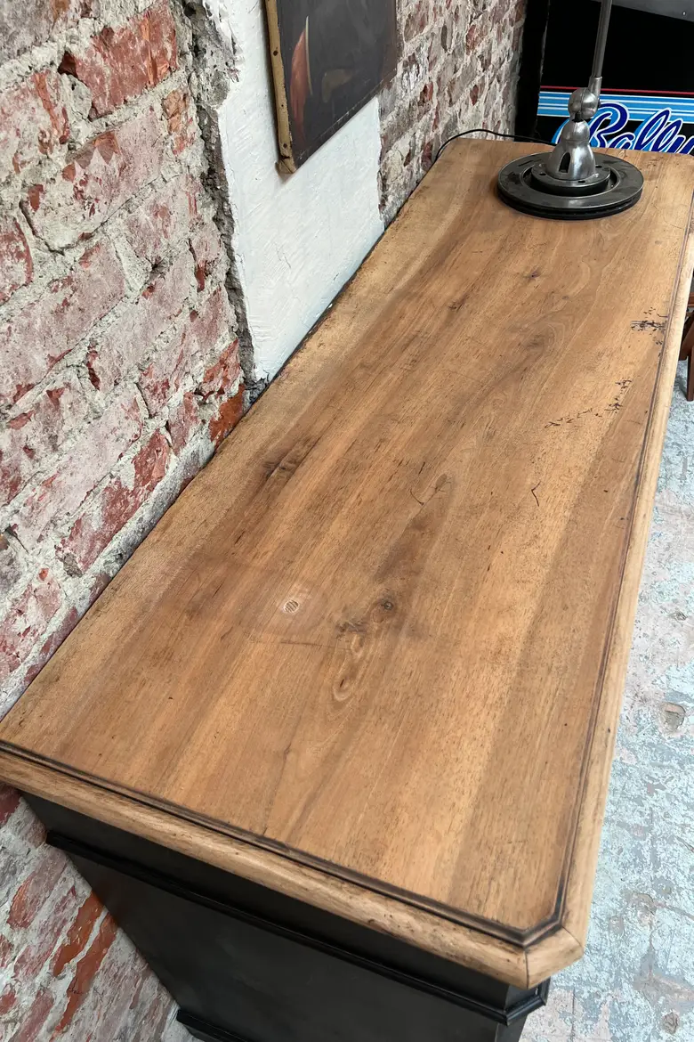 Ancien buffet en bois  Début XXème peint en noir