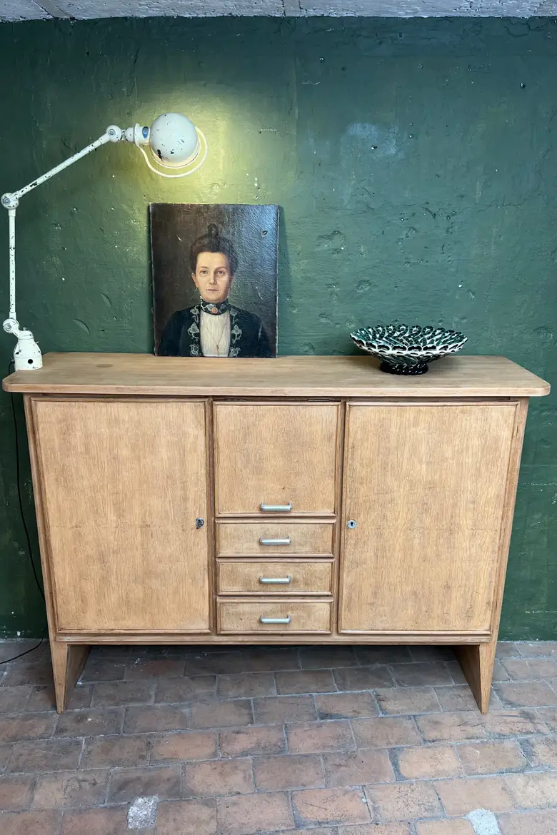 Ancien buffet en chêne de René Gabriel – Années 50