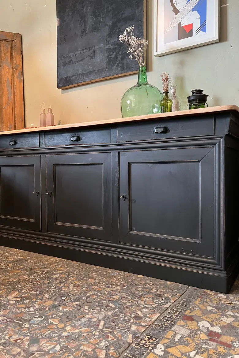 Ancien buffet en merisier Années 80