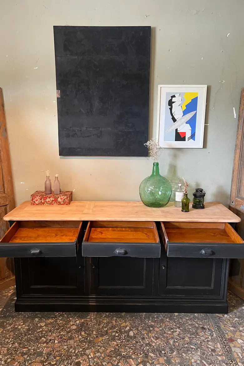 Ancien buffet en merisier Années 80